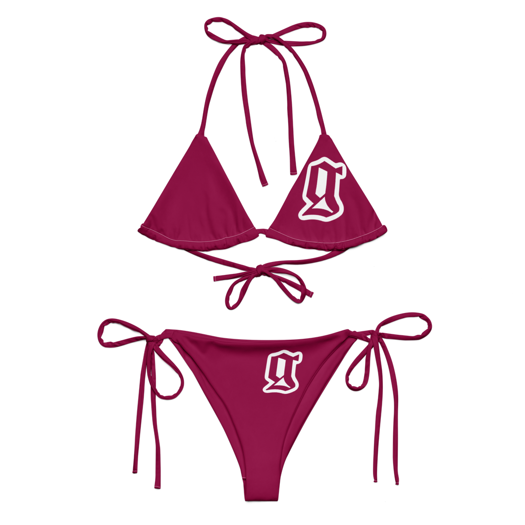 Burgundy String Bikini